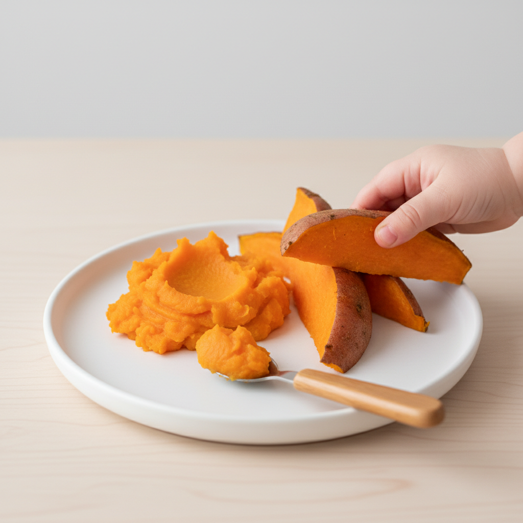 How to cut Sweet potato for baby-led weaning, 6–8 months